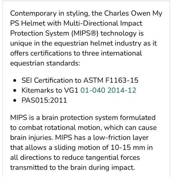 Charles Owen MIPS My PS Wide Brim Helmet Size 7 - Picture 10 of 16